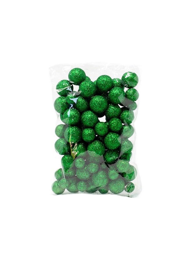 BANBERRY DESIGNS Red And Green Foam Balls 5 Bags Set Of Glittered Vase Filler Decorative Balls Table Scatter Decorations Party Accessories Glittery Colored Snow Balls  - Image 5
