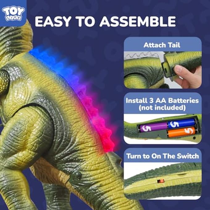STEAM Life Remote Control Dinosaur Toys,Robot Walking & Dancing Dinosaur with Light and Realistic Roaring Sound, Electronic Steam Toy, Birthday Gift for Kids - Image 2