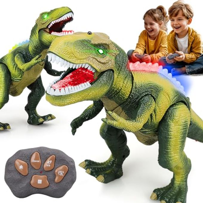 STEAM Life Remote Control Dinosaur Toys,Robot Walking & Dancing Dinosaur with Light and Realistic Roaring Sound, Electronic Steam Toy, Birthday Gift for Kids - Image 1