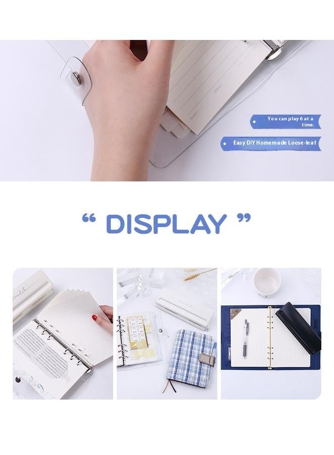 Generic Adjustable 6 Hole Punch, Off White,6-Hole Paper Punch, Adjustable Metal Hole Puncher for A5/Personal/Pocket Size Six Ring Binder Planner Inserts and More - 6 Sheet Capacity Hole Diameter - Image 3