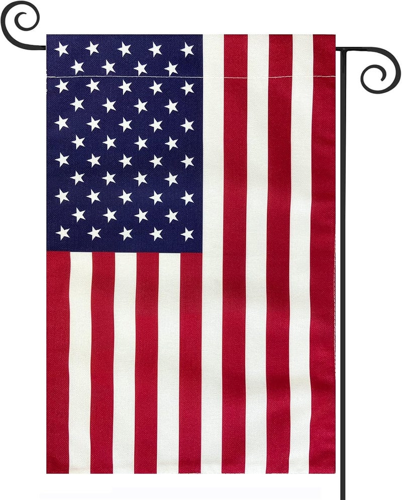 TOPFLAGS American Flag USA Garden Flag 12 x 18 - Patriotic Double Sided Small Flags for Yard - Image 1