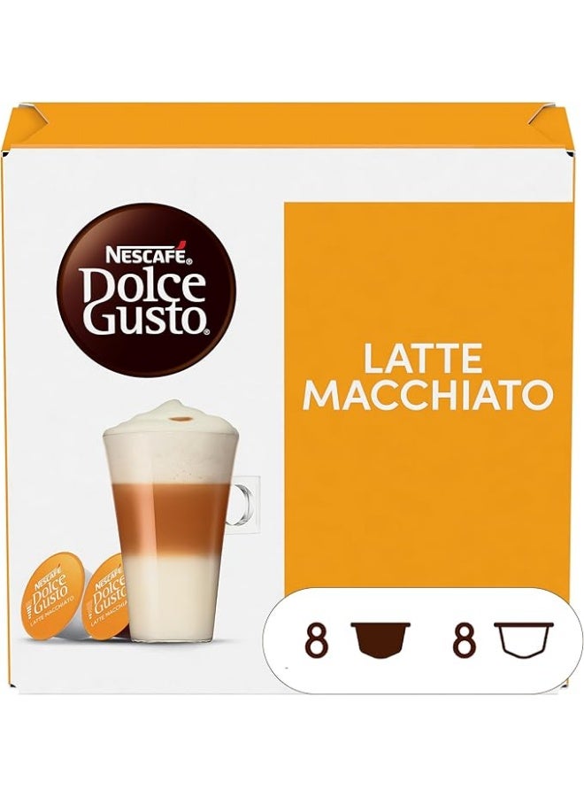 دولسي قوستو كبسولات قهوة نسكافيه لاتيه ماكياتو دولتشي قوستو - 16 كبسولة - Image 1