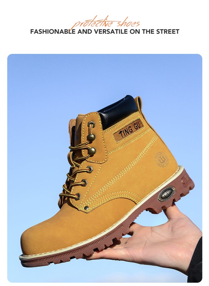 Steel Toe Shoes for Men Lightweight Safety Shoes Comfortable Puncture Proof Slip On Indestructible Work Shoes and Fashion Sneakers. - Image 1