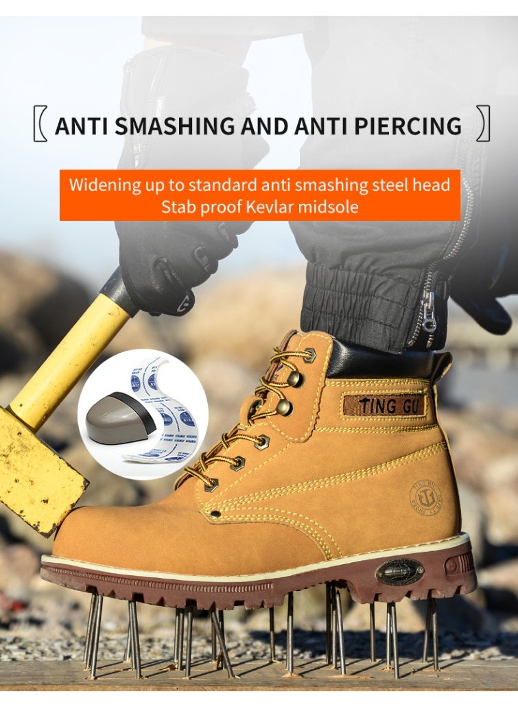 Steel Toe Shoes for Men Lightweight Safety Shoes Comfortable Puncture Proof Slip On Indestructible Work Shoes and Fashion Sneakers. - Image 5