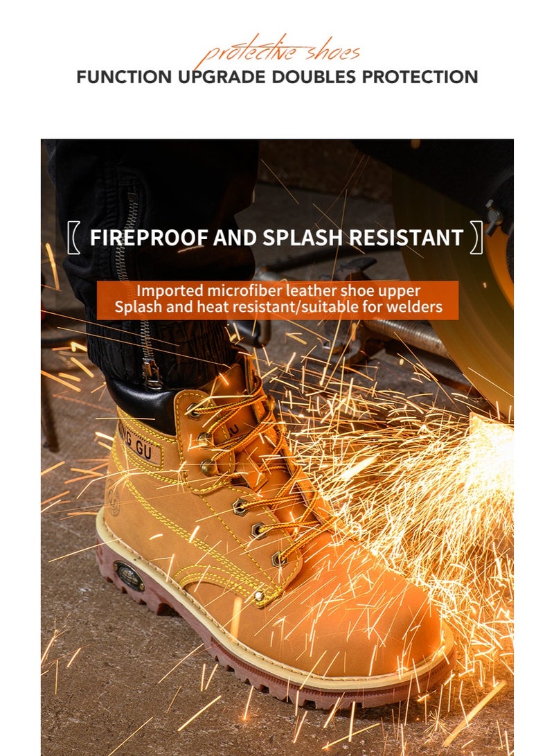 Steel Toe Shoes for Men Lightweight Safety Shoes Comfortable Puncture Proof Slip On Indestructible Work Shoes and Fashion Sneakers. - Image 4