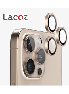 Lacoz Lacoz Camera Lens Protectors for iPhone 16 Pro Desert Titanium  - Image 1