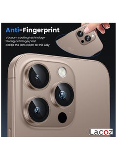 Lacoz Lacoz Camera Lens Protectors for iPhone 16 Pro Desert Titanium  - Image 2