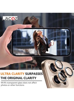 Lacoz Lacoz Camera Lens Protectors for iPhone 16 Pro Desert Titanium  - Image 4