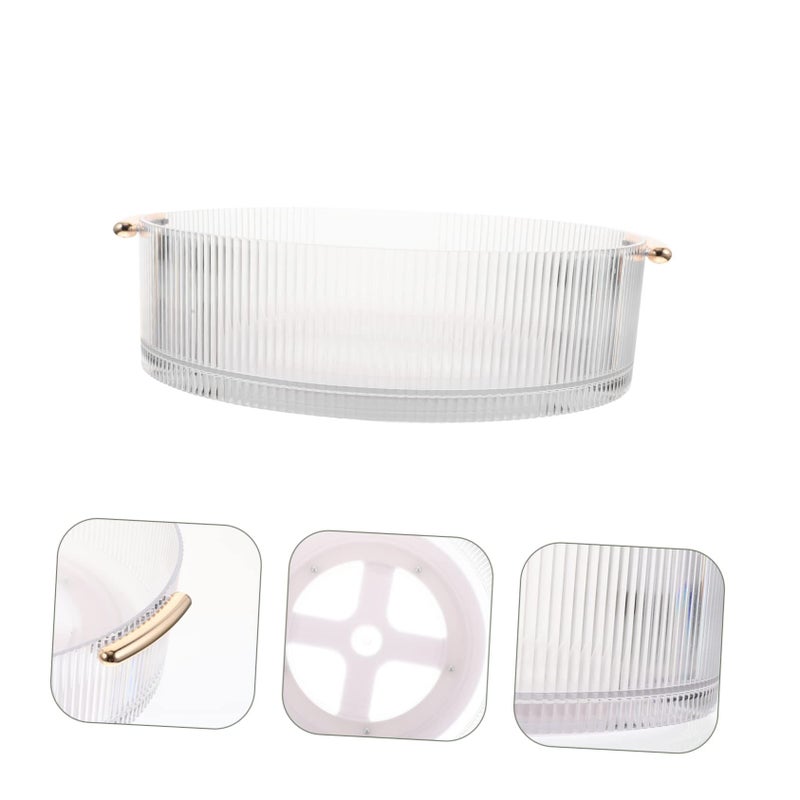 Rotating Cosmetics Organizer Turntable Storage Tray for Makeup and Skincare - Image 4