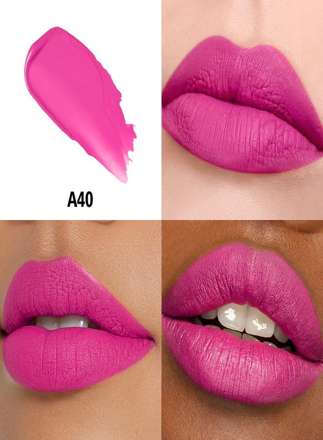 HANLADY Hot Pink Lipstick Long Lasting Lipsticks for Women Pigmented Smudgeproof Transferproof Vegan Cruelty Free Lip Makeup, A40 Miss You - Image 2