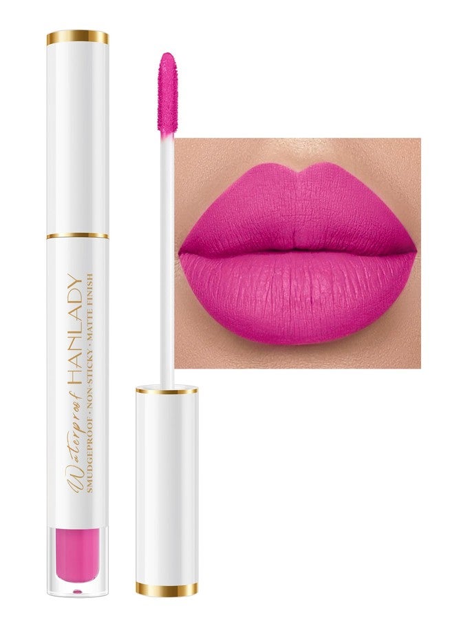 HANLADY Hot Pink Lipstick Long Lasting Lipsticks for Women Pigmented Smudgeproof Transferproof Vegan Cruelty Free Lip Makeup, A40 Miss You - Image 1