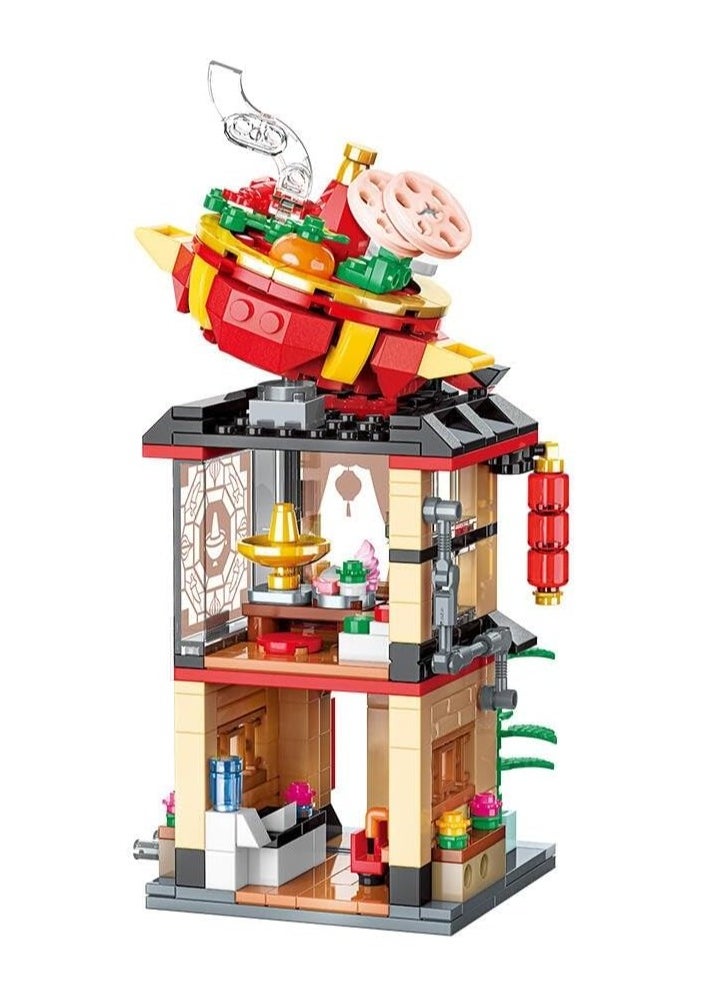 City Qman Hotpot Restaurant: A Creative and Fun Building Set for Food Lovers and Collectors  - Image 2