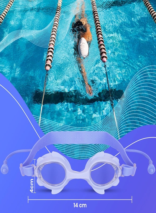 Storite Swimming Goggles for Kids 6-14 Years | Anti-Fog & UV Protected with integrated Earplugs (Lavender) - Image 2