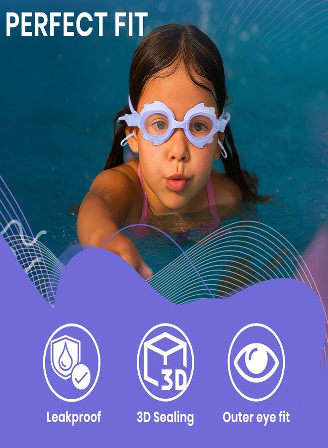Storite Swimming Goggles for Kids 6-14 Years | Anti-Fog & UV Protected with integrated Earplugs (Lavender) - Image 5