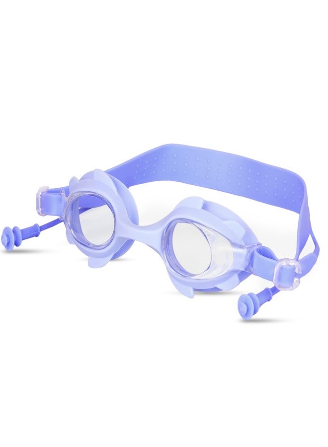 Storite Swimming Goggles for Kids 6-14 Years | Anti-Fog & UV Protected with integrated Earplugs (Lavender) - Image 1