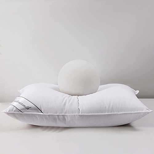 Eastwarmth Goose Down Feather Hotel Collection Bed Pillow for Sleeping,100% Cotton Cover,Medium Firm,Soft Support Standard Size(20X26IN) 1 Pack - Image 3