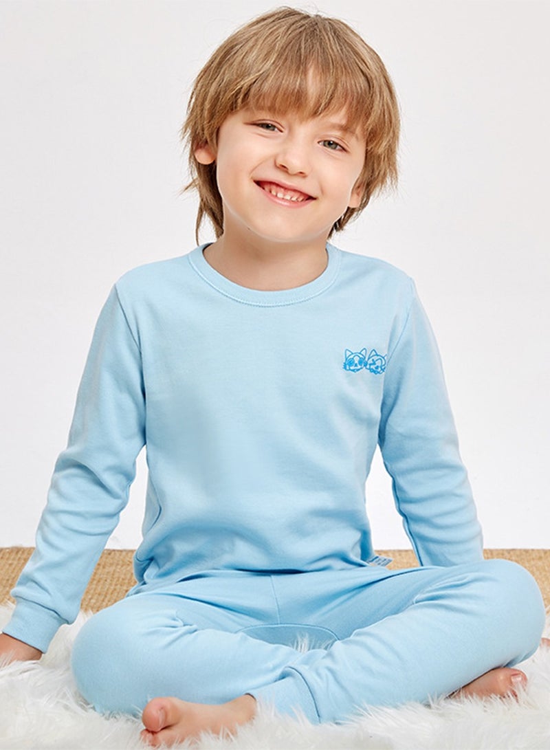 ويني بي طقم بيجامة للأطفال مكون من قطعتين، ملابس نوم بأكمام طويلة - قطن خالص وملابس نوم قابلة للتنفس - Image 1