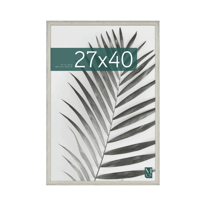 MCS Studio Gallery 27x40 Poster Frame Gray Woodgrain Vertical  Horizontal Wall Hanging Large Picture Frame for Photos Posters  Art Prints 1Pack