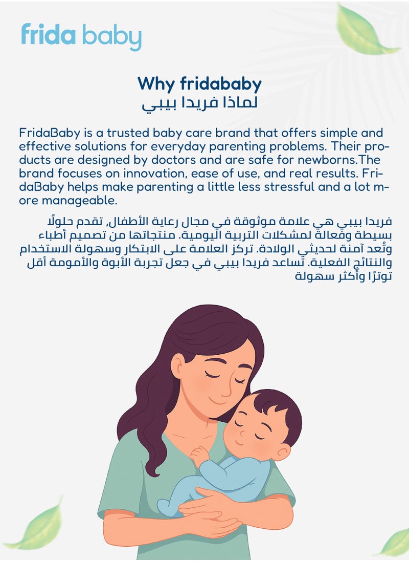 SmileFrida 2-Sided Finger Toothbrush | Baby & Toddler Oral Care | BPA-Free, Triple-Angle Bristles for Easy Cleaning & Gum Massage | 3+ Months