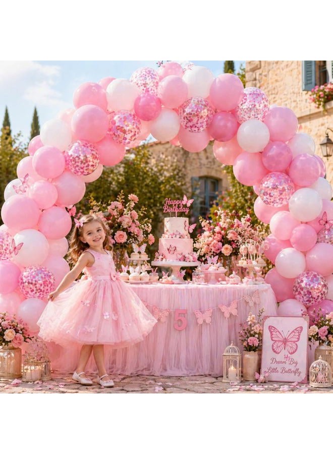 Togvu Balloons Pink and White, 60 Packs 12 Inch Light Pink White Balloons with Confetti Balloons for Birthday Party Decorations Girl Women, Wedding, Christening Baby Shower Party, Bridal Shower - Image 3