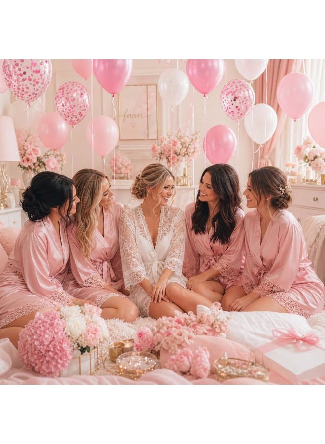 Togvu Balloons Pink and White, 60 Packs 12 Inch Light Pink White Balloons with Confetti Balloons for Birthday Party Decorations Girl Women, Wedding, Christening Baby Shower Party, Bridal Shower - Image 5