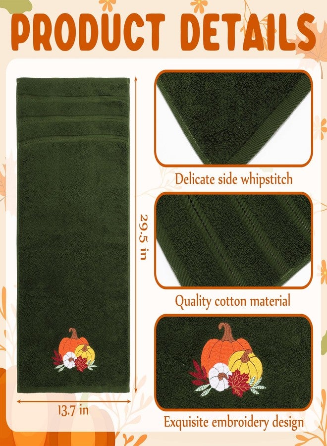 Mindsoft 3 Pcs Fall Thanksgiving Hand Towels Embroidered Pumpkin Turkey Gnomes Bathroom Kitchen Dish Towels Seasonal Thanksgiving Decorations for Kitchen Bathroom Decor - Image 2