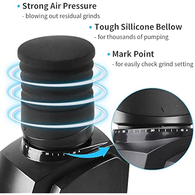 كافيهماسي قادوس سيليكون بجرعة واحدة، سيليكون بيلو أدوات تنظيف مطحنة القهوة، منفاخ هواء 2 في 1، متوافق مع مطحنة القهوة Baratza Encore - Image 3