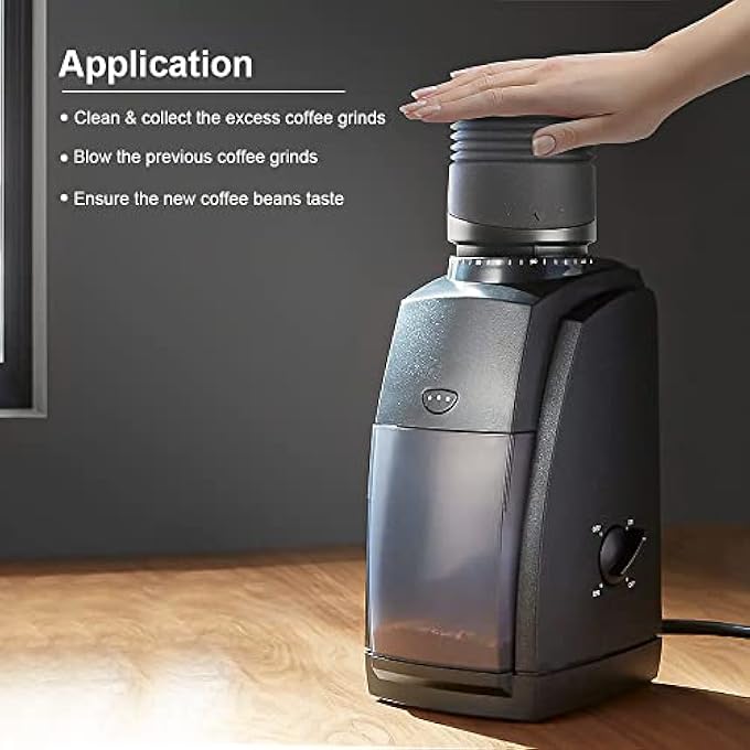 كافيهماسي قادوس سيليكون بجرعة واحدة، سيليكون بيلو أدوات تنظيف مطحنة القهوة، منفاخ هواء 2 في 1، متوافق مع مطحنة القهوة Baratza Encore - Image 5