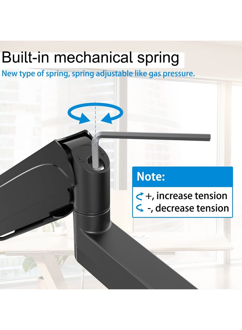 erorex Extra Tall Dual Monitor Stand- Vertical Stack Monitor Desk Mount for Two Screens Up to 32 Inch Height Adjustable Screen Supports with Swivel,Tilt,Rotation - Image 3