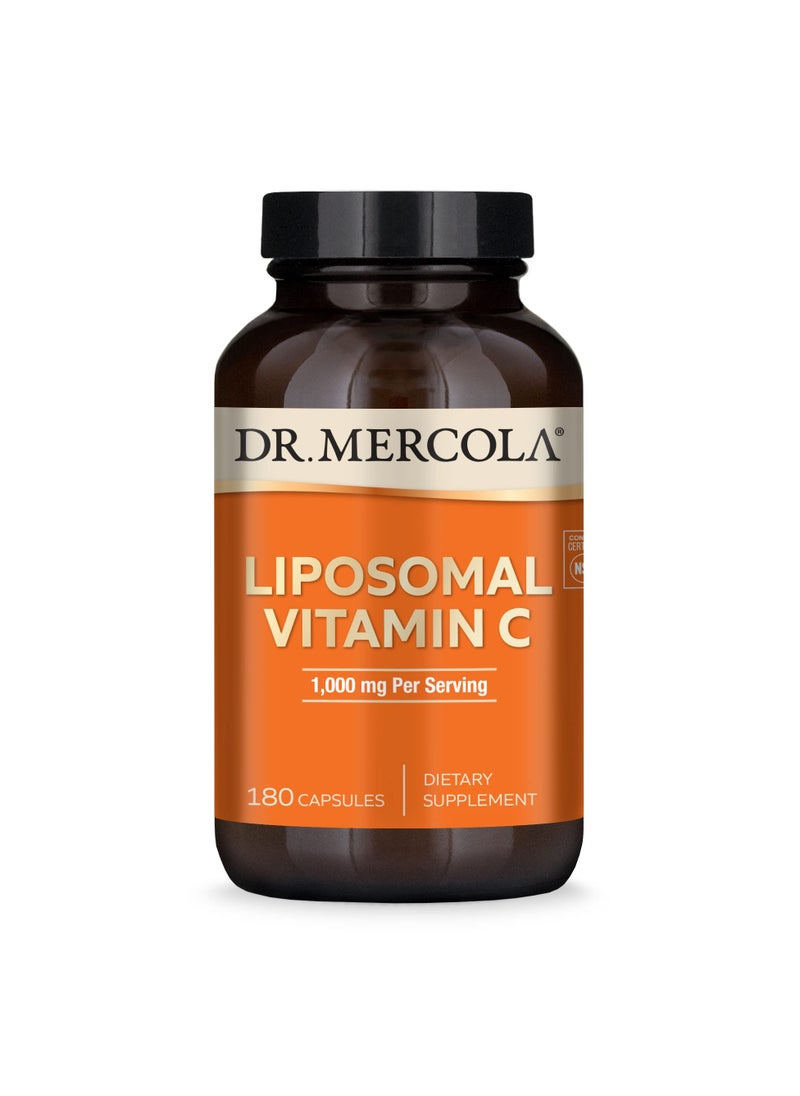 Dr. Mercola Liposomal vitamin c 1,000 mg per serving, 180 capsules dietary supplement  - Image 1