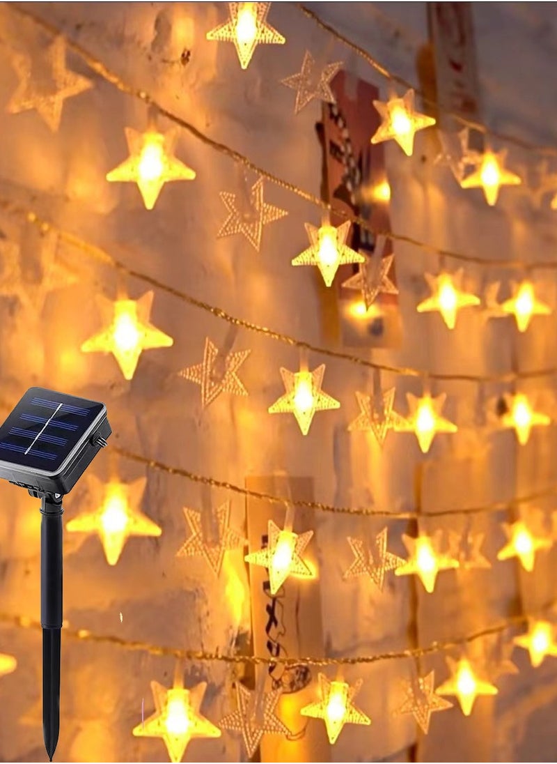 Generic Solar string lights star outdoor decor 12 Meter 100 bubbles solar powered led String Lights for camping, garden,wall, yard and Ramadan decoration  - Image 1