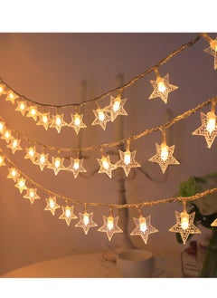 Generic Solar string lights star outdoor decor 12 Meter 100 bubbles solar powered led String Lights for camping, garden,wall, yard and Ramadan decoration  - Image 3