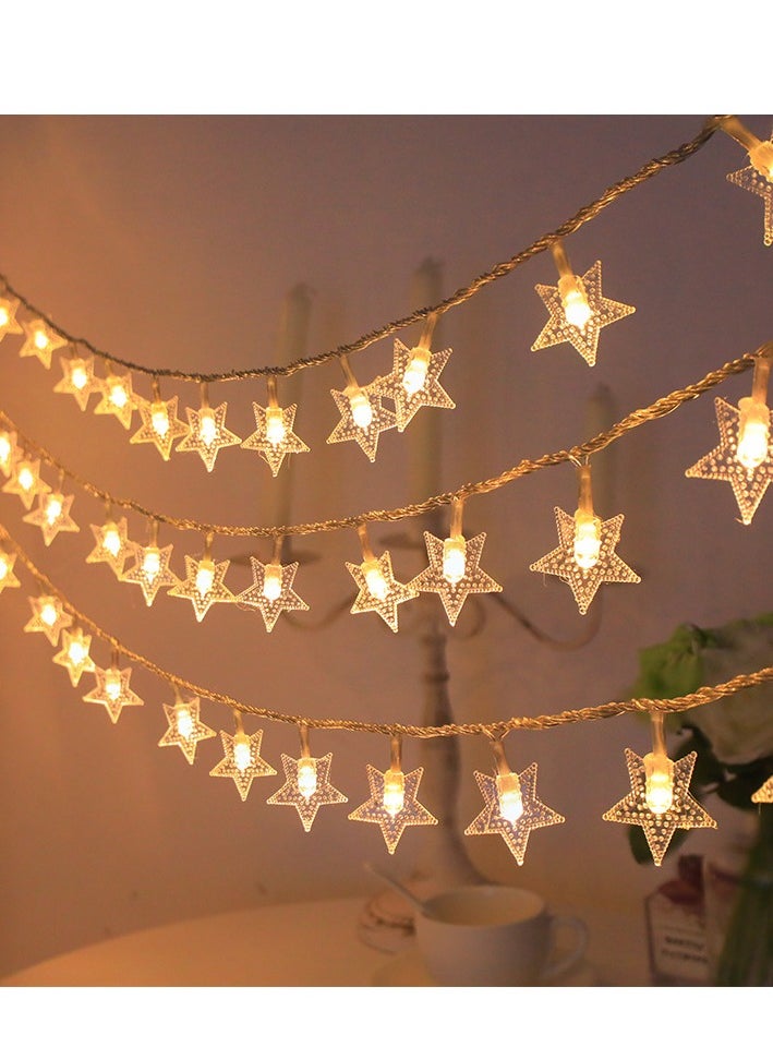 Generic Solar string lights star outdoor decor 12 Meter 100 bubbles solar powered led String Lights for camping, garden,wall, yard and Ramadan decoration  - Image 3