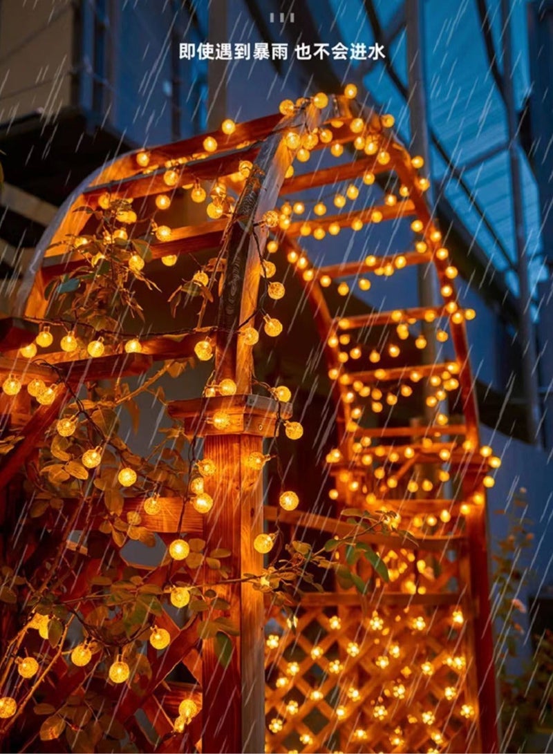 Ramadan decoration Solar string lights star outdoor decor 12 Meter 100 bubbles solar powered led String Lights for camping, garden,wall, yard - Image 3