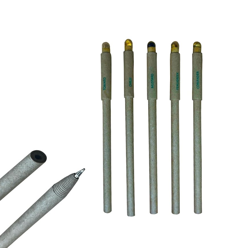 clayherbs (Pack-5 Blue Ink Pen | Return Gift | Corporate Gifting | Sustainable Pens | Eco-Friendly | Paper Pens | Biodegradable | Plantable Seeds | Bulk Pen For Hotels, Office and Schools - Image 3
