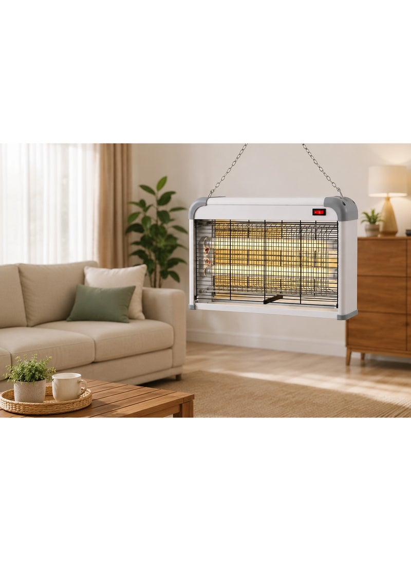 20W Electric Insect Killer - Indoor Mosquito & Fly Zapper with UV Light, Protective Grid & Hanging Chain for Home Use - Image 3