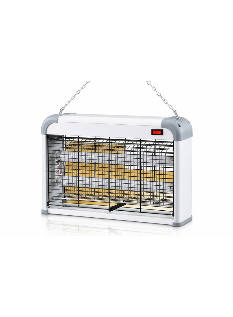 20W Electric Insect Killer - Indoor Mosquito & Fly Zapper with UV Light, Protective Grid & Hanging Chain for Home Use - Image 2