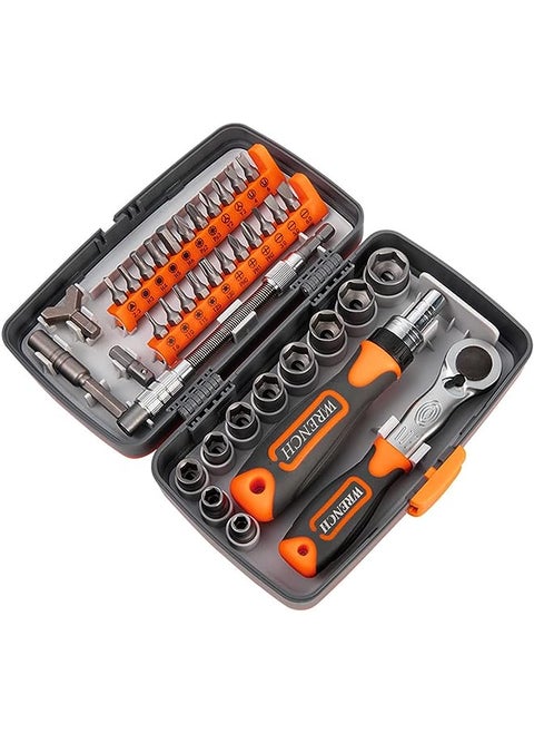38 in 1 Combination Ratchet Wrench Set Easy to Carry, Sturdy Precision Screwdriver Set with Case, All-in-One Multi-Function Hardware Tool Kit Box
