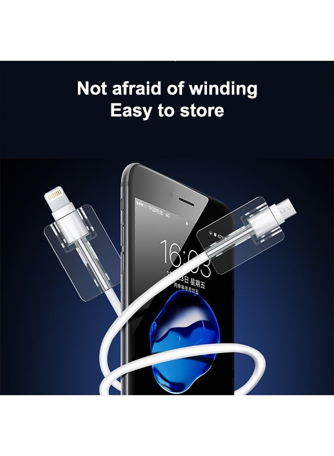 8pcs Transparent Cable Protector Cover Sleeve,Charger Cable Protector Charger,Universal Silicone Mini Data Charger Cable Saver,Cable Chomper  - Image 4