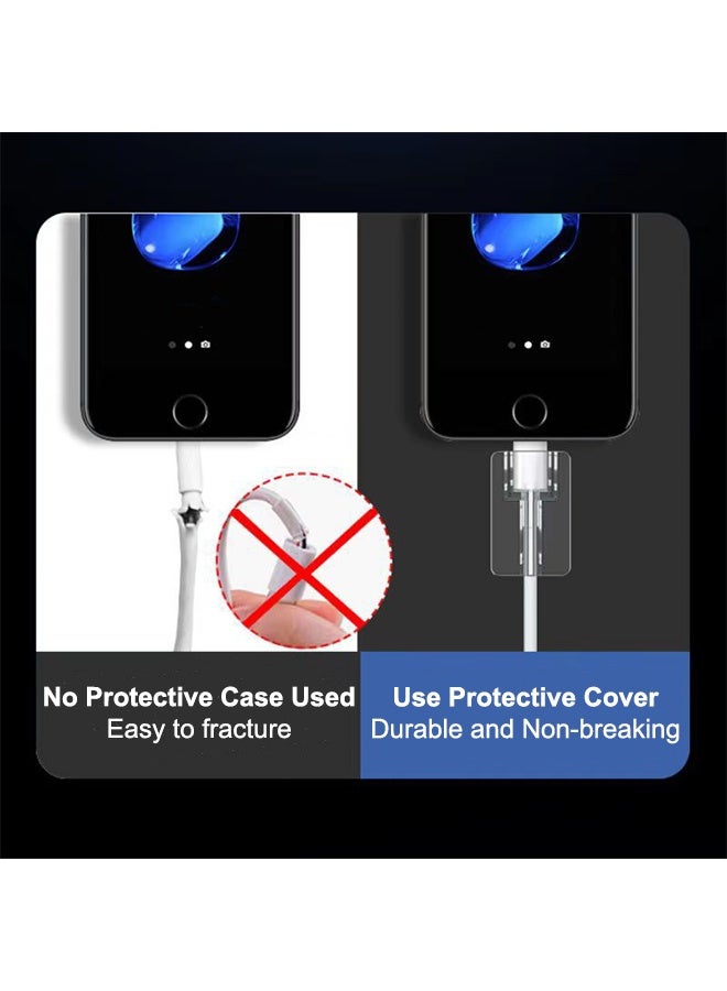 8pcs Transparent Cable Protector Cover Sleeve,Charger Cable Protector Charger,Universal Silicone Mini Data Charger Cable Saver,Cable Chomper  - Image 2