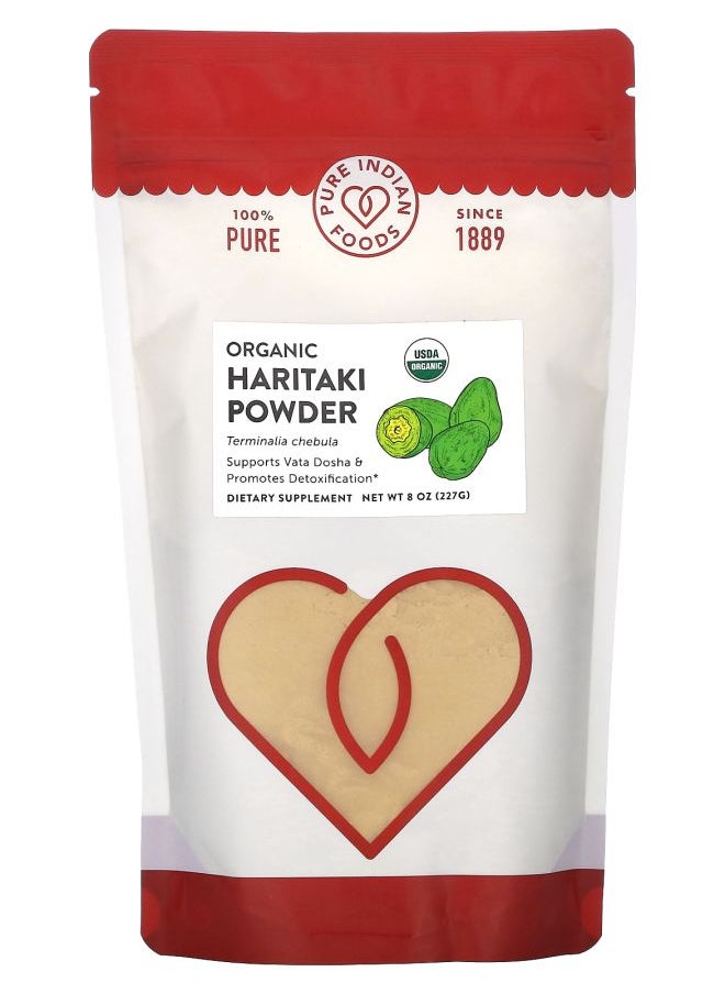 Pure Indian Foods Organic Haritaki Powder  8 oz (227 g) 