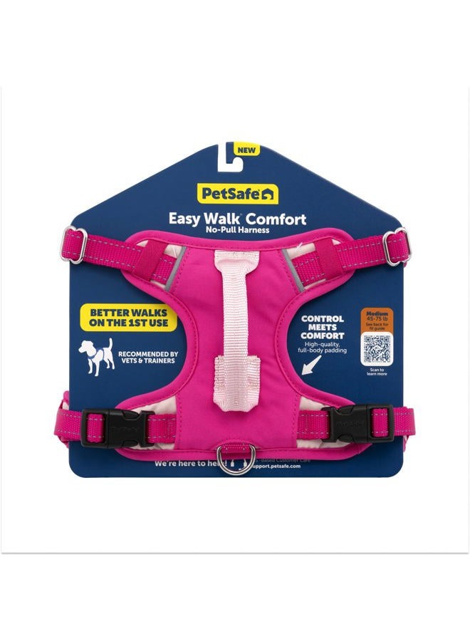 PetSafe Easy Walk Comfort No-Pull Dog Harness Full-Body Padding - Better Walks on The First Use - 5 Points of Adjustment Small/Medium, Pink - Image 1