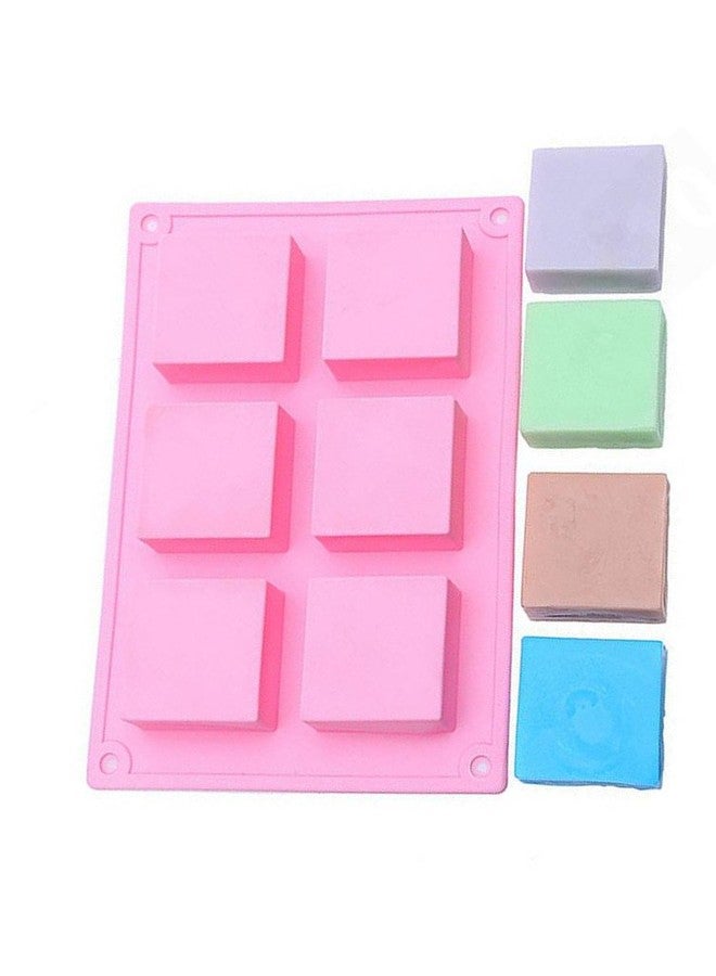 Cake Decor 6 in 1 Silicon Bakeware Sqaure Shape Soap Mould Cupcake Moulds Muffin Mould