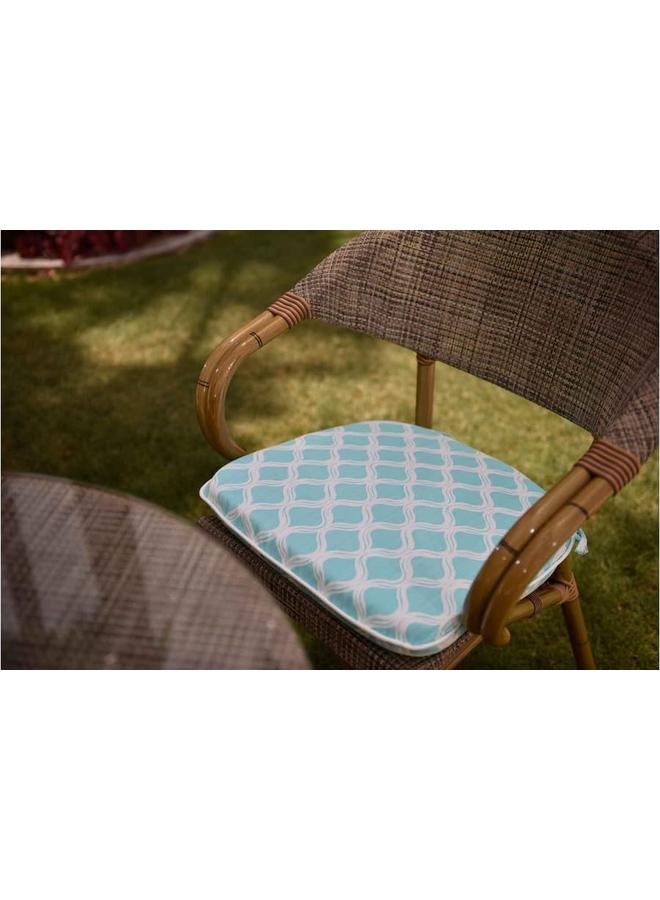 SGC White Patterns Pillow Light Green - Image 2