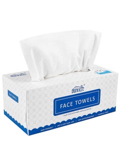 HOMEXCEL HOMEXCEL Face Towels Disposable Face Towelette Biodegradable Makeup Remover Dry Wipes Super Soft Clean Facial Towels Wash Cloth for Sensitive Skin100 Count 