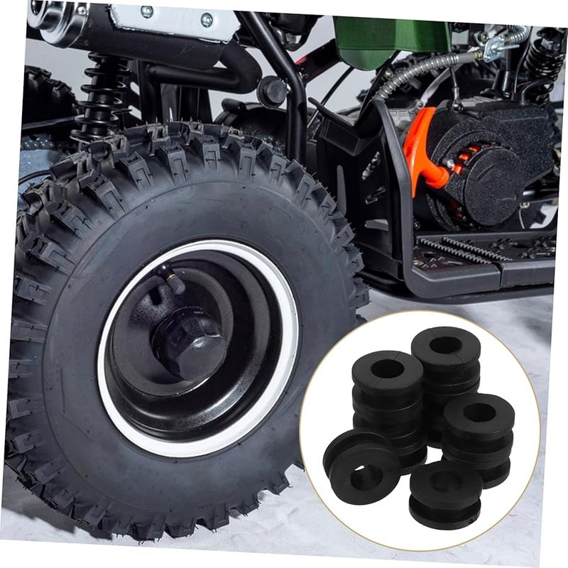 PartyKindom 10 قطعة من الحلقات المطاطية السوداء للدراجات النارية، حشوات بديلة متينة وسهلة التركيب - Image 4