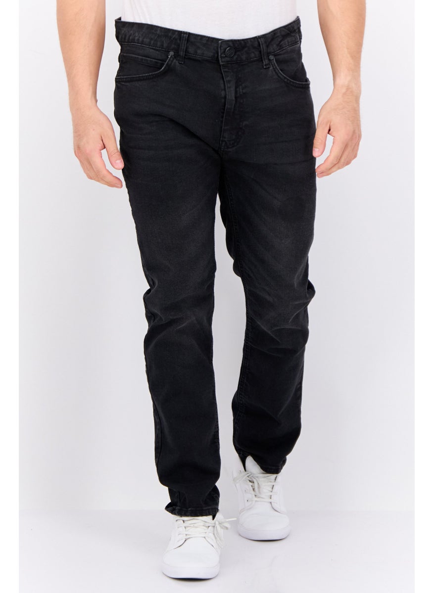 CROSSHATCH Men Slim Fit Wash Stretchable Denim, Black  - Image 1