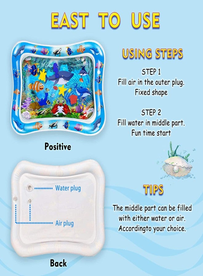 Styxon Tummy Time Water Play Mat Baby & Toddlers Is The Perfect Fun Time Play Inflatable Water Mat,Activity Center Your Baby's Stimulation Growth,Multicolor - Image 2