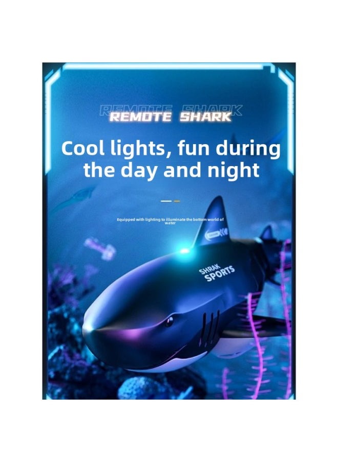 Generic - Remote Control Dolphin Real Animal Headlight Shark Whale Water Spray Summer Water Children's Day Water Play Boy Toy-Color:Remote Control Black Shark Can Spray Water + Upgraded Waterproof Remote Control-Specifications:Lithium Battery * 2 60 Minutes Battery Life + Freight Insurance + Lifetime Warranty - Image 1