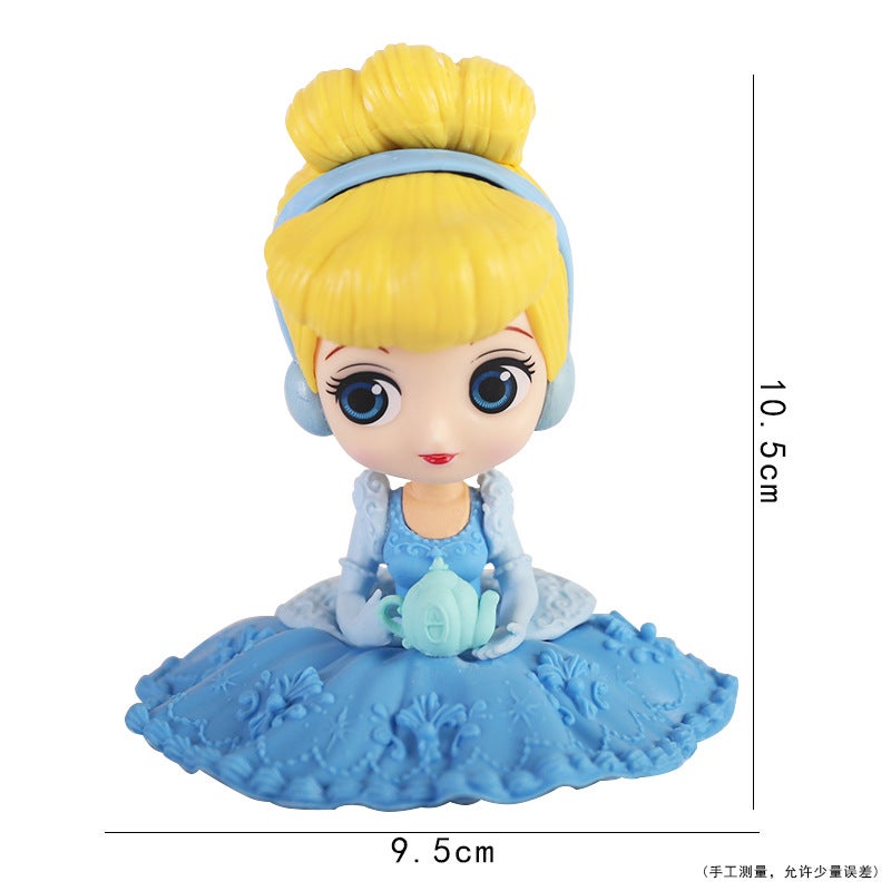 Internet Celebrated Girl Birthday Cake Decoration Ice Queen Elsa Princess Decoration Digital Birthday Light Plug-in PVC Cinderella Solid